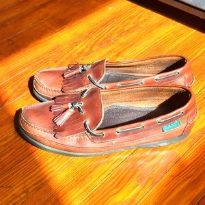 Men's Bass Vintage Leather Loafters Slip-ons Size 11 1/2 M